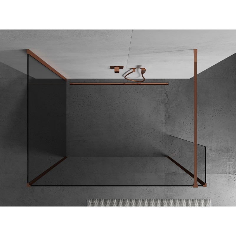 Mexen Kioto Duschwand Walk-in 120 x 120 x 30 cm, transparent, Roségold - 800-120-120-221-60-00-030