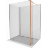 Mexen Kioto Duschwand Walk-in 110 x 85 x 40 cm, transparent, Roségold - 800-110-085-221-60-00-040