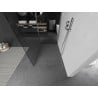 Mexen Kioto Duschwand Walk-in 135 x 80 cm, transparent, gebürsteter Nickel - 800-135-212-97-00-080