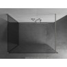 Mexen Kioto Duschwand Walk-in 135 x 100 cm, transparent, gebürsteter Nickel - 800-135-212-97-00-100