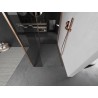Mexen Kioto Duschwand Walk-in 90 x 70 x 30 cm, transparent, gebürstetes Kupfer - 800-090-070-221-65-00-030