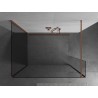 Mexen Kioto Duschwand Walk-in 110 x 90 x 30 cm, transparent, gebürstetes Kupfer - 800-110-090-221-65-00-030