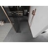 Mexen Kioto Duschwand Walk-in 120 x 100 x 30 cm, transparent, gebürstetes Kupfer - 800-120-100-221-65-00-030
