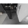 Mexen Kioto Duschwand Walk-in 130 x 70 x 30 cm, schwarzer Rahmen, Chrom - 800-130-070-221-01-70-030