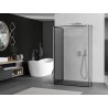 Mexen Kioto Duschwand Walk-in 110 x 100 x 30 cm, schwarzer Rahmen, Chrom - 800-110-100-221-01-70-030