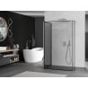 Mexen Kioto Duschwand Walk-in 100 x 100 x 40 cm, schwarzer Rahmen, Chrom - 800-100-100-221-01-70-040