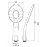 Mexen R-73 1-funktionaler Duschkopf, Chrom/Weiß - 79573-02