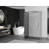 Mexen Kioto Duschwand Walk-in 100 x 70 x 30 cm, schwarzer Rahmen, weiß - 800-100-070-221-20-70-030