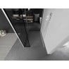 Mexen Kioto Duschwand Walk-in 110 x 80 x 30 cm, schwarzer Rahmen, weiß - 800-110-080-221-20-70-030