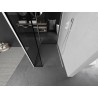 Mexen Kioto Duschwand Walk-in 90 x 90 x 30 cm, schwarzer Rahmen, weiß - 800-090-090-221-20-70-030