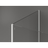 Mexen Kioto Duschwand Walk-in 130 x 110 x 40 cm, schwarzer Rahmen, weiß - 800-130-110-221-20-70-040