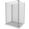 Mexen Kioto Duschwand Walk-in 100 x 70 x 30 cm, transparent, Kanonengrau gebürstet - 800-100-070-221-66-00-030