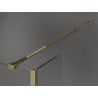 Mexen Kioto Duschwand Walk-in 130 x 70 x 30 cm, schwarzer Rahmen, Gold - 800-130-070-221-50-70-030