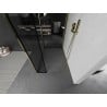 Mexen Kioto Duschwand Walk-in 100 x 100 x 40 cm, schwarzer Rahmen, gold - 800-100-100-221-50-70-040
