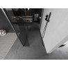 Mexen Kioto Duschwand Walk-in 120 x 95 x 30 cm, transparent, gebürstet gun gray - 800-120-095-221-66-00-030
