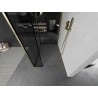 Mexen Kioto Duschwand Walk-in 130 x 100 x 40 cm, schwarzer Rahmen, gebürstetes Gold - 800-130-100-221-55-70-040