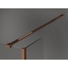 Mexen Kioto Duschwand Walk-in 100 x 80 x 30 cm, schwarzer Rahmen, Roségold - 800-100-080-221-60-70-030