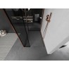 Mexen Kioto Duschwand Walk-in 100 x 100 x 40 cm, schwarzer Rahmen, Roségold - 800-100-100-221-60-70-040