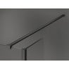 Mexen Kioto Duschwand Walk-in 140 x 70 x 40 cm, schwarzer Rahmen, Gun Gray gebürstet - 800-140-070-221-66-70-040