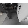 Mexen Kioto Duschwand Walk-in 100 x 85 x 40 cm, transparent, schwarz - 800-100-085-221-70-00-040