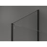 Mexen Kioto Duschwand Walk-in 130 x 90 x 40 cm, transparent, schwarz - 800-130-090-221-70-00-040