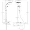 Mexen Bolt Duschset zur Aufputzmontage mit Regendusche und Armatur, Schwarz/Chrom - 78108-71