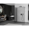 Mexen Kioto Duschwand Walk-in 95 x 90 x 30 cm, transparent, Gun Metal - 800-095-090-221-95-00-030