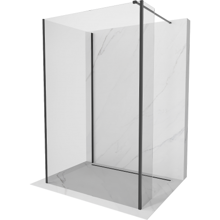 Mexen Kioto Duschwand Walk-in 105 x 100 x 40 cm, transparent, schwarz - 800-105-100-221-70-00-040