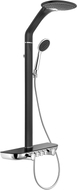 Mexen Bolt Duschset zur Aufputzmontage mit Regendusche und Armatur, Schwarz/Chrom - 78108-71