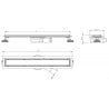 Mexen Flat 360° M33 drehbarer Linienablauf 80 cm, Inox - 1033080-40