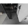 Mexen Kioto Duschwand Walk-in 120 x 90 x 40 cm, schwarzer Rahmen, schwarz - 800-120-090-221-70-70-040