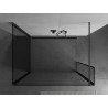 Mexen Kioto Duschwand Walk-in 100 x 70 x 30 cm, schwarzer Rahmen, Gun Metal - 800-100-070-221-95-70-030