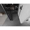 Mexen Kioto Duschwand Walk-in 100 x 80 x 30 cm, schwarzer Rahmen, Gunmetal - 800-100-080-221-95-70-030