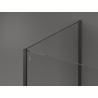 Mexen Kioto Duschwand Walk-in 100 x 80 x 30 cm, schwarzer Rahmen, Gunmetal - 800-100-080-221-95-70-030