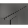Mexen Kioto Duschwand Walk-in 140 x 80 x 30 cm, schwarzer Rahmen, Gun Metal - 800-140-080-221-95-70-030