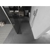 Mexen Kioto Duschwand Walk-in 100 x 85 x 30 cm, transparent, gebürsteter Nickel - 800-100-085-221-97-00-030