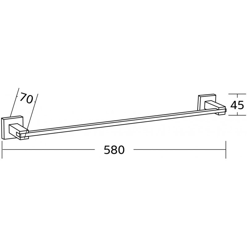 Mexen Vane Handtuchhalter, Chrom - 7020924-00