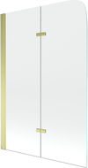 Mexen Felix Duschabtrennung 2-flügelig 80 x 140 cm, transparent, gold - 890-080-002-50-00