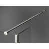 Mexen Kioto Duschwand Walk-in 130 x 70 x 40 cm, transparent, gebürstetes Nickel - 800-130-070-221-97-00-040