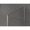 Mexen Kioto Duschwand Walk-in 140 x 80 x 40 cm, transparent, gebürsteter Nickel - 800-140-080-221-97-00-040