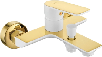 Mexen Alfa Badewannenarmatur, weiß/gold - 745730-25