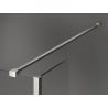 Mexen Kioto Duschwand Walk-in 130 x 90 x 40 cm, transparent, gebürstetes Nickel - 800-130-090-221-97-00-040