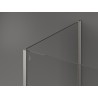 Mexen Kioto Duschwand Walk-in 95 x 90 x 40 cm, transparent, gebürsteter Nickel - 800-095-090-221-97-00-040