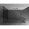 Mexen Kioto Duschwand Walk-in 120 x 100 x 40 cm, transparent, gebürsteter Nickel - 800-120-100-221-97-00-040