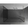 Mexen Kioto Duschwand Walk-in 100 x 100 x 40 cm, transparent, gebürsteter Nickel - 800-100-100-221-97-00-040