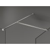 Mexen Kioto Duschwand Walk-in 120 x 80 cm, transparent, gebürsteter Nickel - 800-120-202-97-00-080