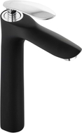 Mexen Lily hoher Waschbeckenhahn, schwarz/chrom - 73610-17