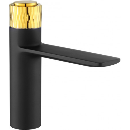 Mexen Zero+ Waschtischarmatur, schwarz/gold - 71600-75