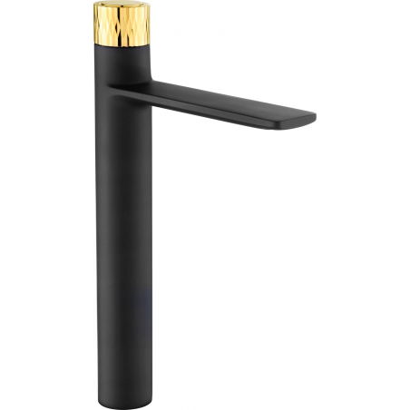 Mexen Zero+ hohe Waschbeckenarmatur, schwarz/gold - 71610-75
