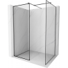 Mexen Kioto Duschwand Walk-in 120 x 70 cm, schwarzer Rahmen, Gun-Metal - 800-120-202-95-70-070